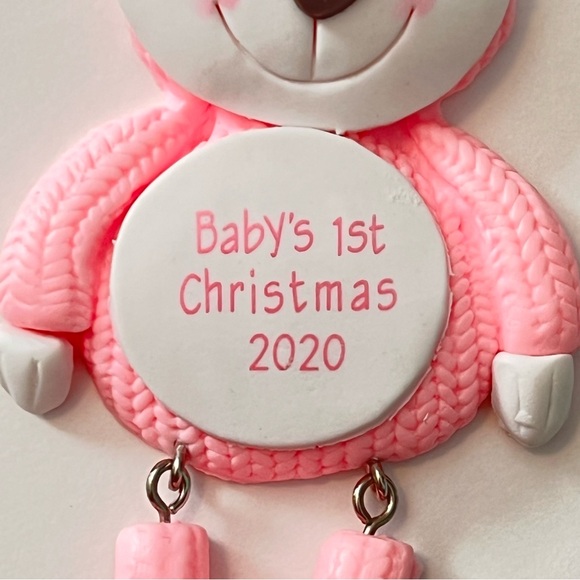 Baby’s First Christmas 2020 Pink Ornament Koala in Sweater Suit and beanie swing - Picture 5 of 5